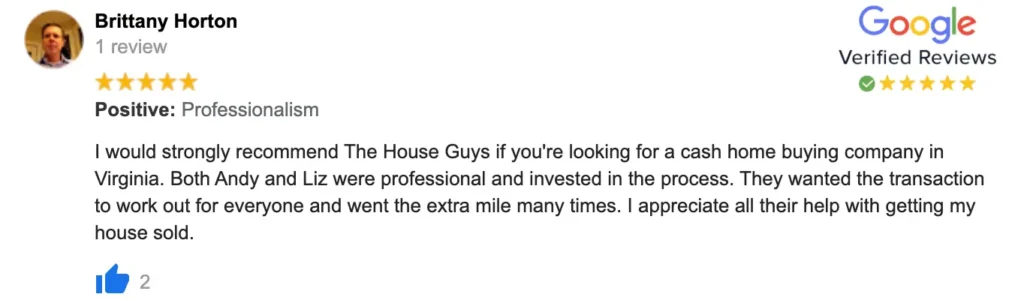 Customer review of Sell My House Fast Hub